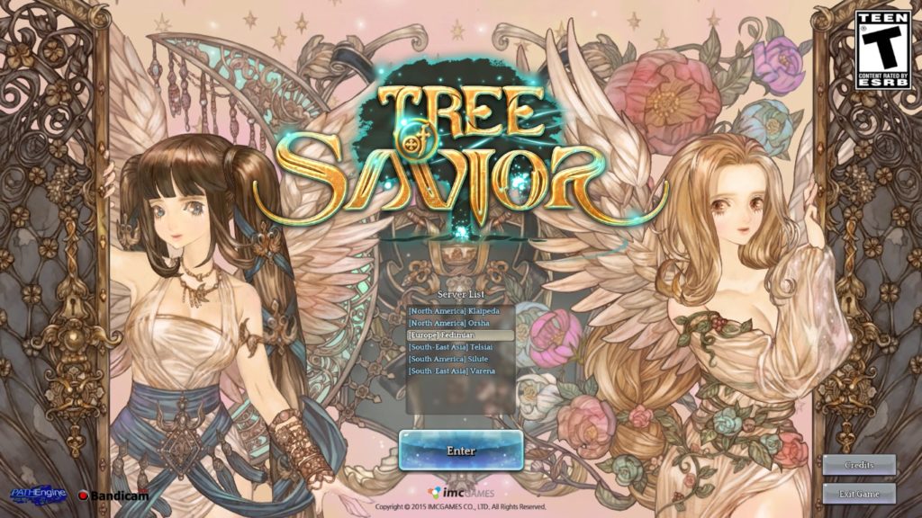 Tree of Savior - Menu Główne