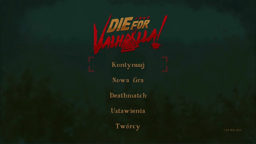 Ekran główny gry Die for Valhalla!