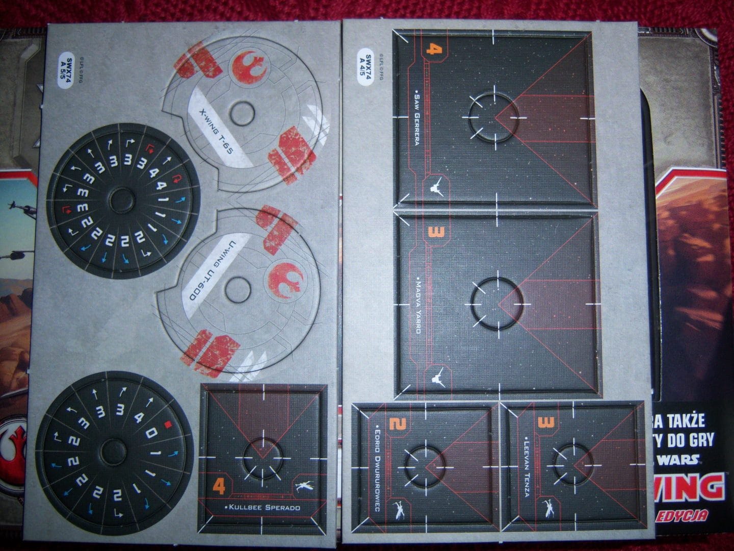 Wypraski z kartonikami dla X-wing 2.0