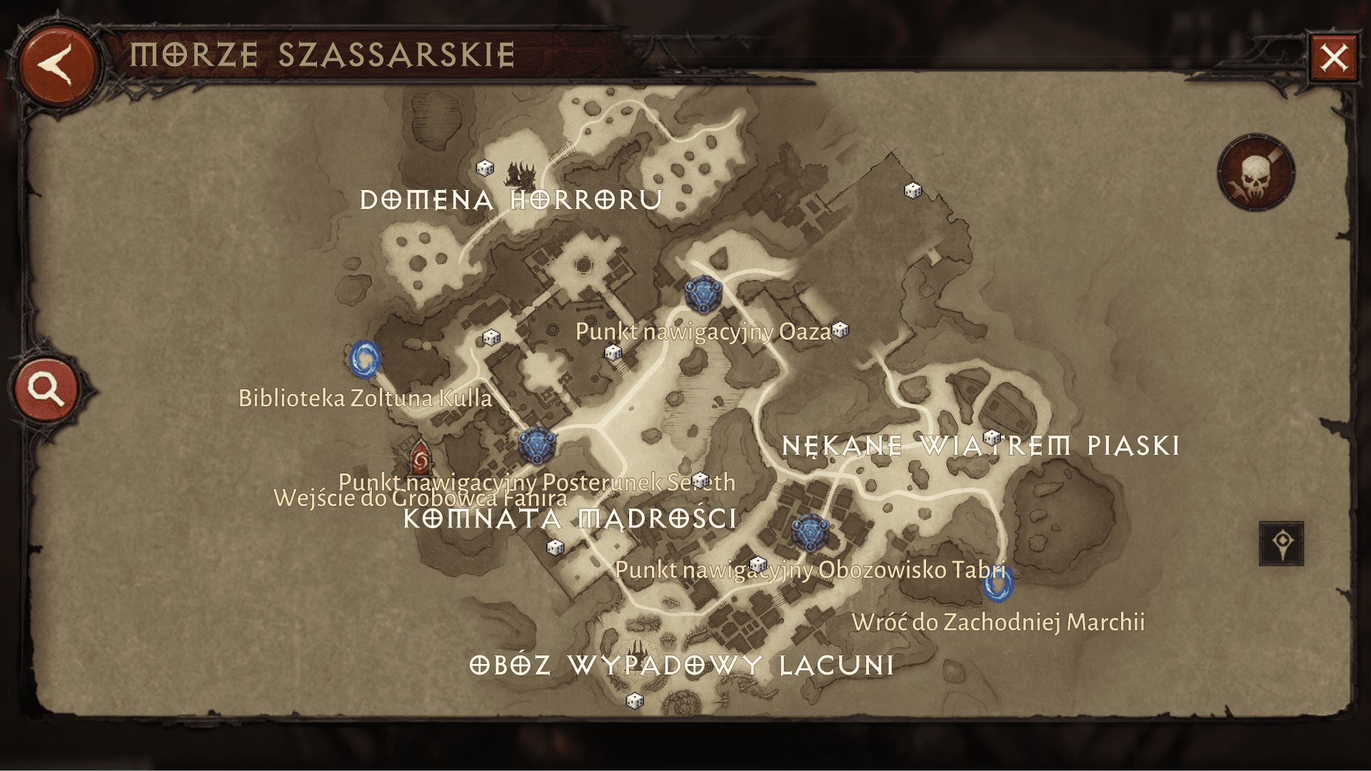 Diablo Immortal Morze Szassarskie Ukryte Siedliska