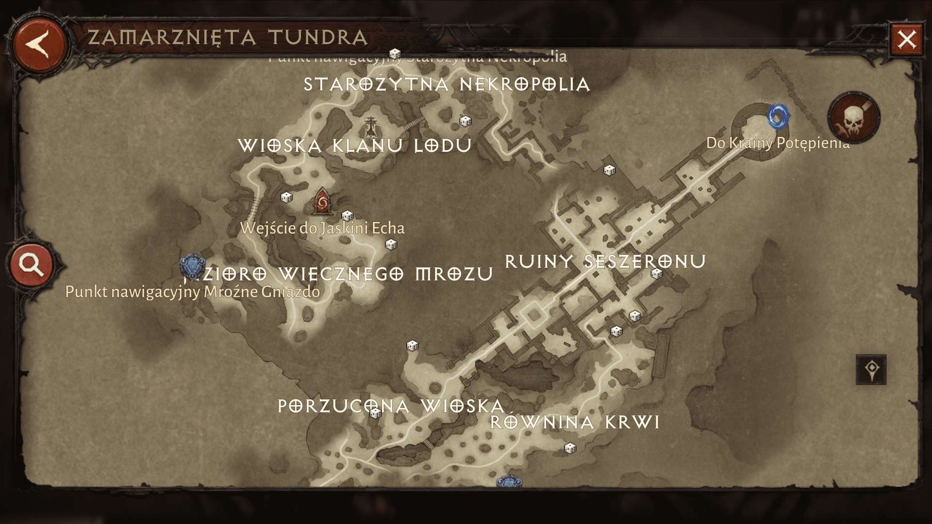 Diablo Immortal Zamarznięta Tundra Ukryte Siedliska
