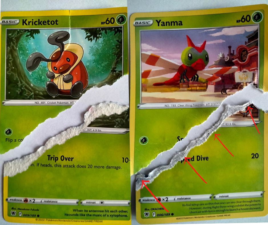 fałszywe karty Pokemon TCG
